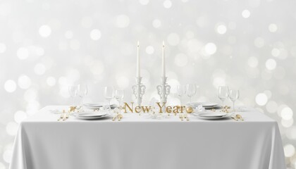 Soft dreamy holiday ambiance with candles and decorations creating a peaceful celebratory mood