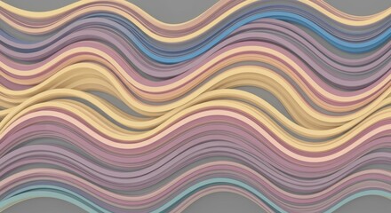 Abstract wavy lines background with pastel colors creating a fluid and dynamic visual pattern
