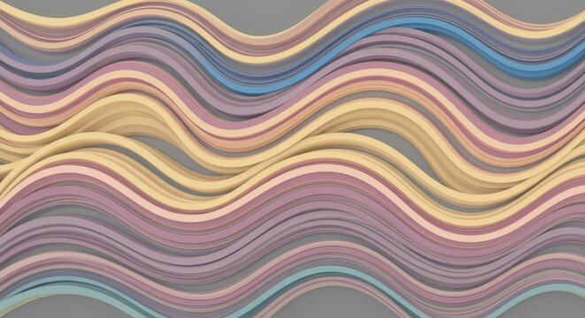 Abstract wavy lines background with pastel colors creating a fluid and dynamic visual pattern