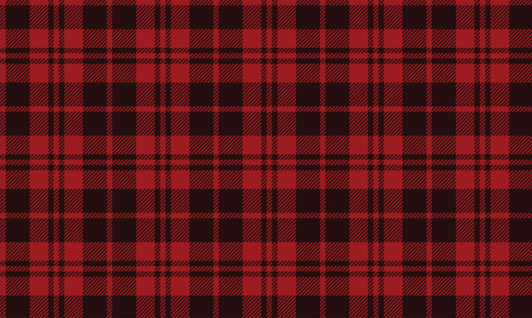 Tartan plaid pattern, dark red tartan plaid seamless pattern. Classic Scottish plaid check fabric texture background for clothing design