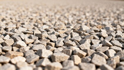 Medium shot showing granite gravel spread evenly as a sturdy foundation base highlighting its durability and support capabilities.