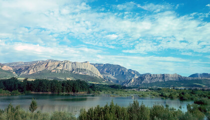 Obraz premium Landscape mountains with lake in Andorra