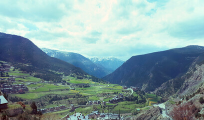 Landscape mountains in Andorra