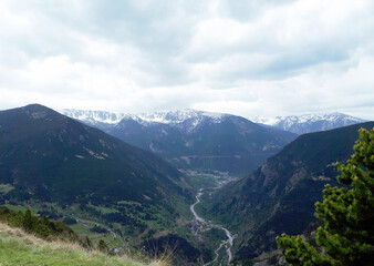 Naklejka premium Landscape mountains in Andorra