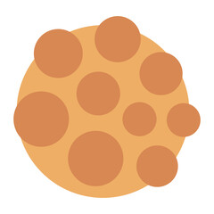 adipose tissue flat icon. fat cluster. cell mass. body biology