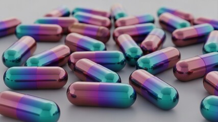 Colorful Capsules - A Close-Up of Pharmaceutical Medication.