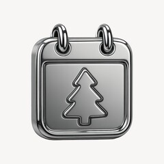 Obraz premium Metallic tree icon design.