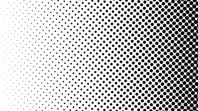 Black Halftone Dot Pattern Background &ndash; Gradient Dots Abstract Retro Comic Style Texture for Design and Graphic Art