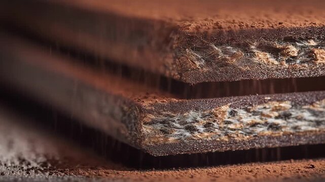 Closeup medium view of reinforced copperalloy sheets highlighting textured bonding points and embedded support fibers for enhanced durability.