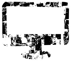 Fototapeta premium Grunge frame texture in distressed design