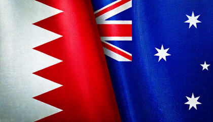 オーストラリアの国旗とバーレーンの国旗(Australia flag & Bahrain flag.)
