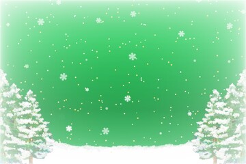 christmas background with snowflakes★雪降る冬空ともみの木のクリスマス背景壁紙