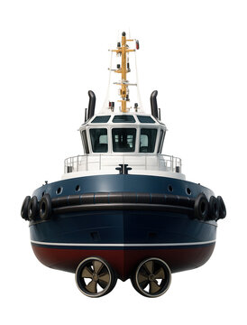 Compact tugboat featuring visible propeller nozzles.