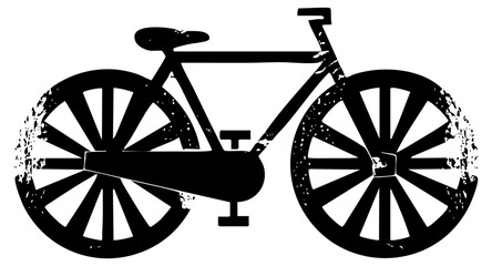 Fototapeta premium Bicycle Illustrates Motion in Urban Environment