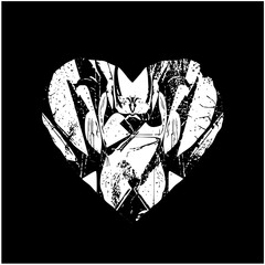 Fototapeta premium Heart Shatters Emotionally in a Dramatic Illustration