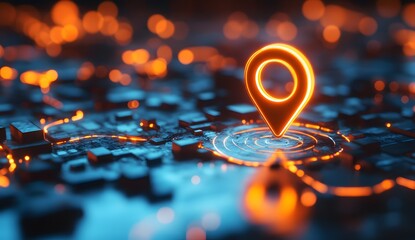 close up of a map pointer