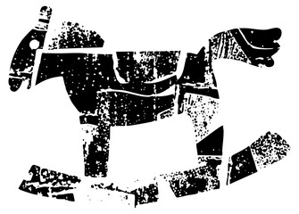 Obraz premium Horse Rides Forward Texture