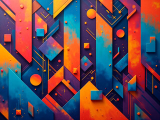 Abstract colorful planks backdrop