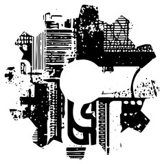 Obraz premium Cityscape Illustrates Growth in Urban Development