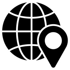 Geolocation Glyph Black Icon