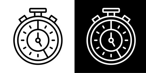 Stopwatch  Icon Set White Mix Style Collection