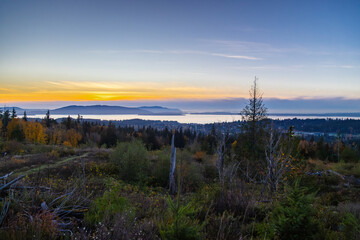 sunset in the mountains