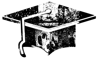 Graduation Cap Illustrates Achievement in Higher Education