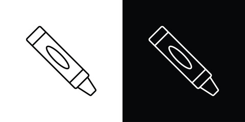Fototapeta premium Crayon icons pack set, ready to use vector