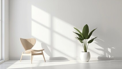 Large luxury modern bright interiors Living room mockup illustration 3D rendering image