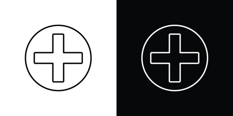 Fototapeta premium Hospital sign icons pack set, ready to use vector