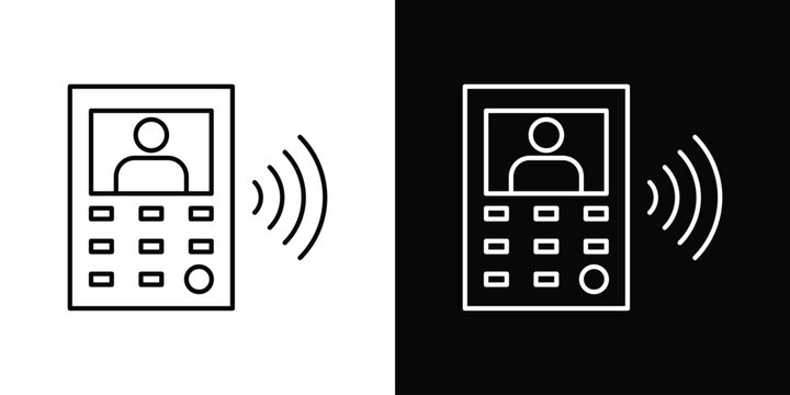 Interphone icons pack set, ready to use vector