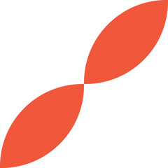 Abstract Orange Geometric Shape Against White Background Clean Modern Design