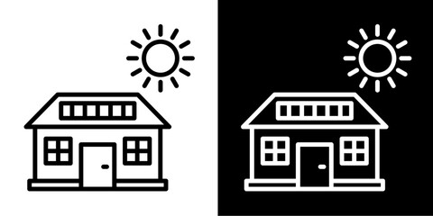 Solar  Icon Set White Mix Style Collection