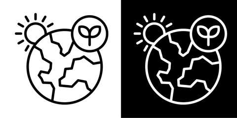 Sustainable World  Icon Set White Mix Style Collection