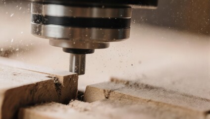 CNC Machine Cutting Wood with Precision and Detail.