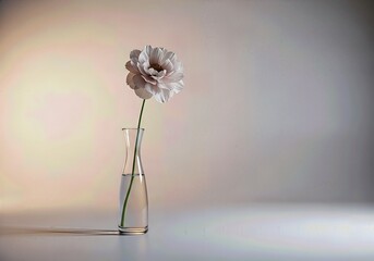 Minimal flower in glass vase
