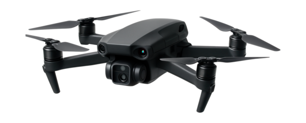 Drone featuring obstacle detection and a compact, streamlined design.