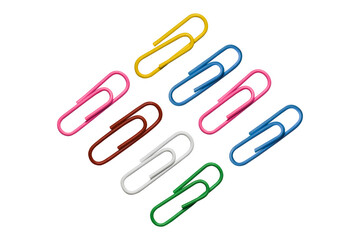 Group of Colorful Paper Clips