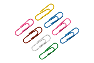 Group of Colorful Paper Clips