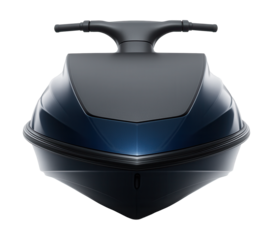 Sleek jet ski design with a flat deck and simple handlebars.