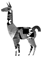 Obraz premium Animal Illustration Dichotomy in Graphic Design