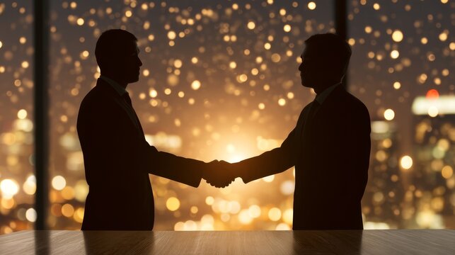 Person&rsquo;s hand hope, partner, strength, togetherness, trust, believe, Professional Trust: Business Partners Shaking Hands in Modern Office with Glowing Light on Faces