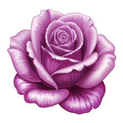 Rose flower clipart. Cartoon illustration isolated on white background.