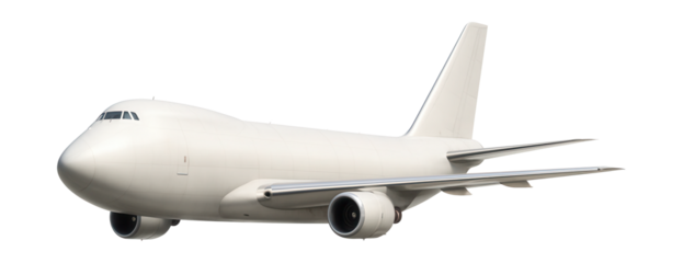 Cargo aircraft featuring a rounded nose and elevated tail for large shipments.