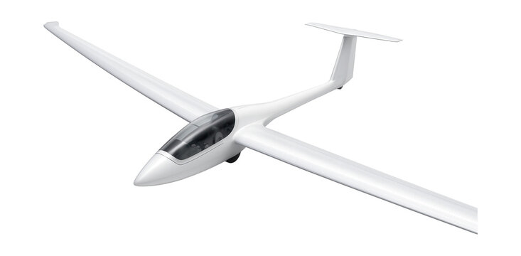 Fototapeta Sleek glider aircraft featuring a long wingspan for optimal training performance.