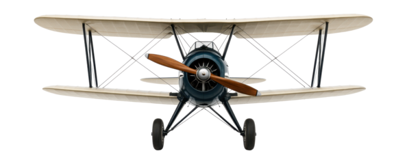 Dual-wing bi-plane trainer featuring visible support struts.