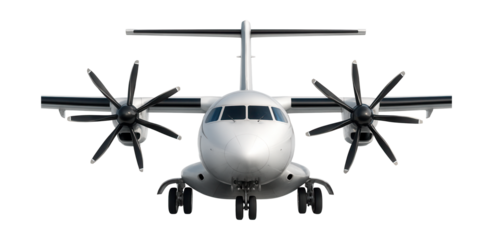 High-capacity turboprop featuring square wingtips and fairings on the undercarriage.