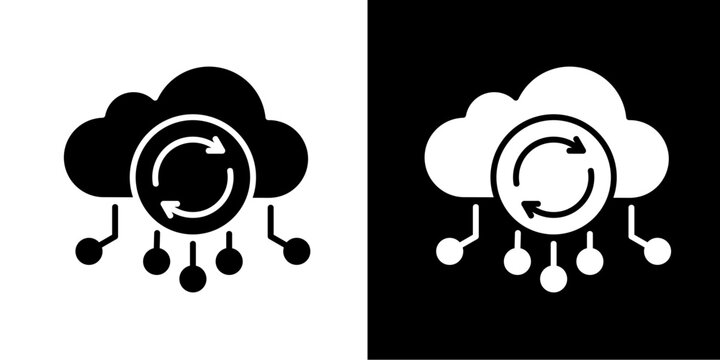 Cloud Sync  Icon Set White Style Collection

