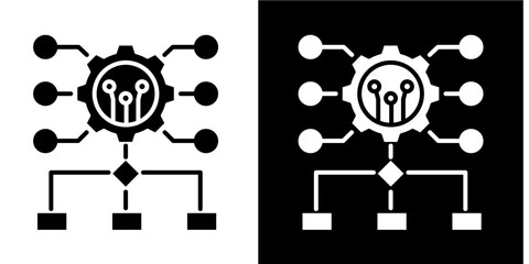 Digital Workflow  Icon Set White Style Collection
