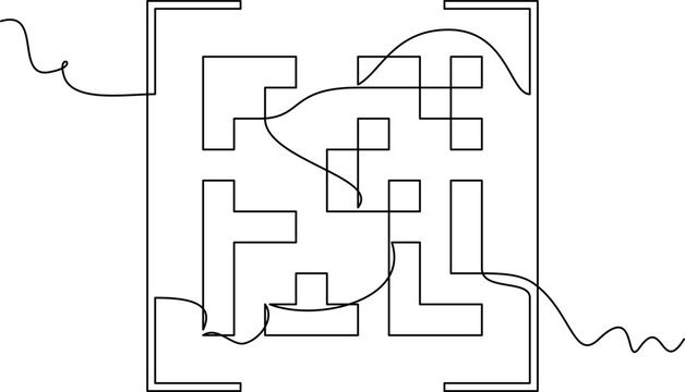 one line art QR Code vector illustration. line art, one continuous line, simple, hand drawn and sketch style. for icons, symbols, signs or logos. PNG
